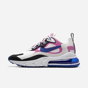 Sneakers Nike Air Max 270 React Blanche 5134-087 Summit White/Cosmic Fuchsia/Black/Hyper Blue Femme | GNB-32857886